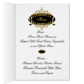 ディナーメニューカード金ゴールドゼブラブラック (内側 (右))