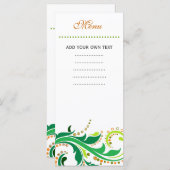 ディナーメニューカード、旋回フローラ メニュー (正面/裏面)