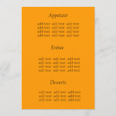 ディナーメニューカード、12つのひまわり付き花瓶 メニュー (裏面)