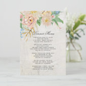 ディナーメニューサマーウォーターカラー赤面フローラ メニュー (スタンド正面)