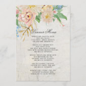 ディナーメニューサマーウォーターカラー赤面フローラ メニュー (正面)