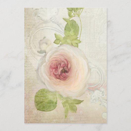 ディナーメニューヴィンテージ牡丹フラワーエレガントフローラ メニュー (裏面)