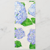 ディナーメニュー – Blue Hydrangea Lace フォーマルフローラ メニュー (裏面)