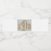 ディナーモノグラムの・アン・ブラン用の白いウォーターボトル ペットボトルラベル (シングルラベル)