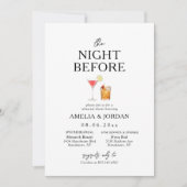 ディナーリハーサル&ドリンクの前夜 招待状 (正面)