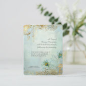 ディナーレセプション　ピーコックの羽根　エレガントなウェディング 招待状 (スタンド正面)