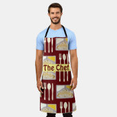 ディナー凍っていズおもしろいキッチエピック食事パターン エプロン (着用した状態)