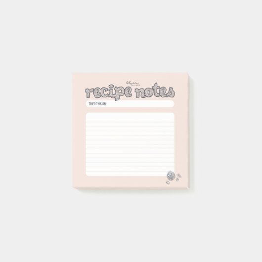 ディナー完了レシピノート ポストイット (正面)