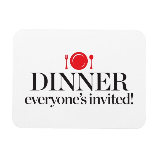 ディナー招待されズ マグネット (横)