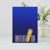 ディナー料理パーティーイタリアンスパゲティマリン 招待状 (スタンド正面)