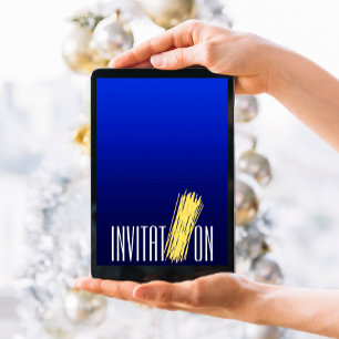 ディナー料理パーティーイタリアンスパゲティマリン 招待状