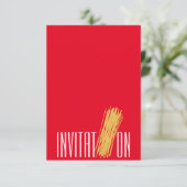 ディナー料理パーティーイタリアンスパゲティ 招待状 (スタンド正面)