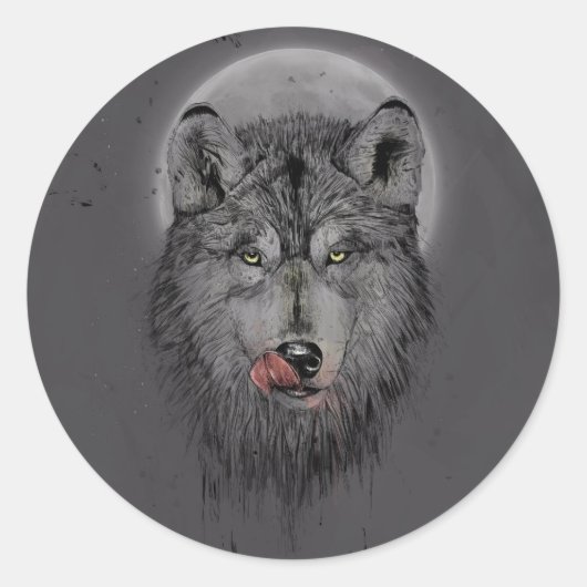 ディナー時間(ダーク版) ラウンドシール (正面)