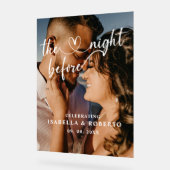 ディナー結婚サインの前の夜 アクリルサイン (傾斜)