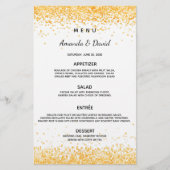 ディナー結婚メニュー白金ゴールド紙吹雪予算 チラシ (正面)