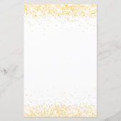 ディナー結婚メニュー白金ゴールド紙吹雪 (裏面)