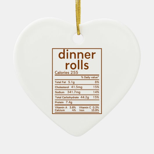 ディナー転が栄養の事実 セラミックオーナメント (正面)