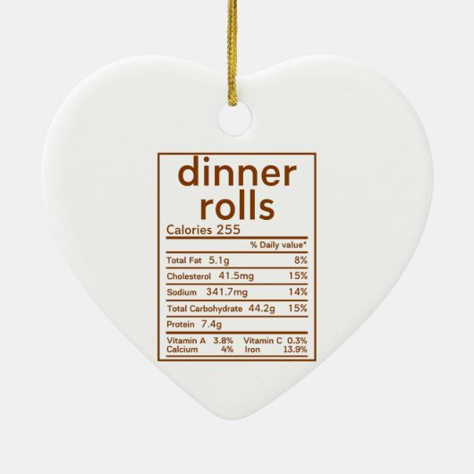 ディナー転が栄養の事実 セラミックオーナメント (裏面)