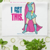 ディナー.これ得だ。ブロンド漫画ブックガールヒーロー キッチンタオル (折り畳み)