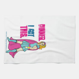 ディナー.これ得だ。ブロンド漫画ブックガールヒーロー キッチンタオル