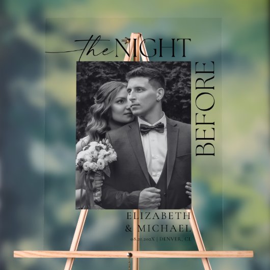 ディナー・ウェルカムの前の結婚夜 アクリルサイン (ニュートラル)