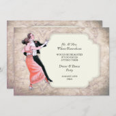 ディナー&ダンスパーティーヴィンテージ招待状 招待状 (正面/裏面)