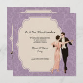 ディナー&ダンスパーティーヴィンテージ招待状 招待状 (正面/裏面)