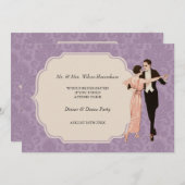ディナー&ダンスパーティーヴィンテージ招待状 招待状 (正面/裏面)