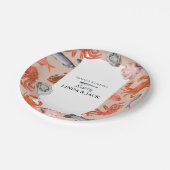 ディナー・パーティの紙皿のシーフードのテーマ ペーパープレート (アングル)