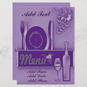 ディナー・パーティInitations 招待状 (正面/裏面)