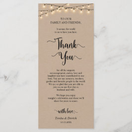 ディナー·プレイス·セッティング·サンキュー、クラフ素朴ト·カード プログラム