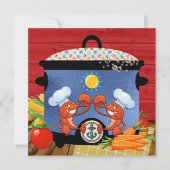 ディナー/ポットラック/ギャザリング招待状 招待状 (正面)