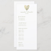 ディナー&踊りフローラグリーンリーウェディングレセプション メニュー (正面/裏面)