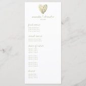 ディナー&踊りフローラグリーンリーウェディングレセプション メニュー (正面)