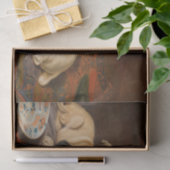 ディナー、2つのPugsとホレイショCoulderyによるテリア 薄葉紙 (ギフト)