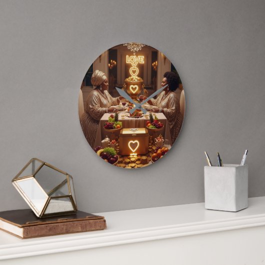 ディナーH ラージ壁時計 (オフィス)