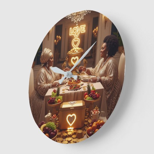 ディナーH ラージ壁時計 (傾斜)