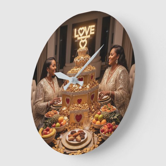 ディナーI ラージ壁時計 (傾斜)