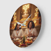 ディナーJ ラージ壁時計 (傾斜)