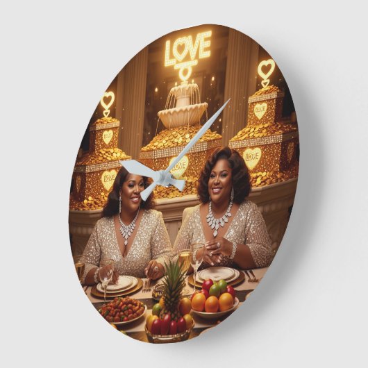 ディナーJ ラージ壁時計 (傾斜)