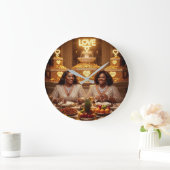 ディナーJ ラージ壁時計 (ホーム)