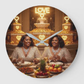 ディナーJ ラージ壁時計 (正面)