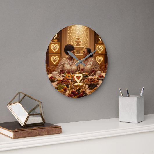 ディナーK ラージ壁時計 (オフィス)