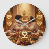 ディナーK ラージ壁時計 (正面)