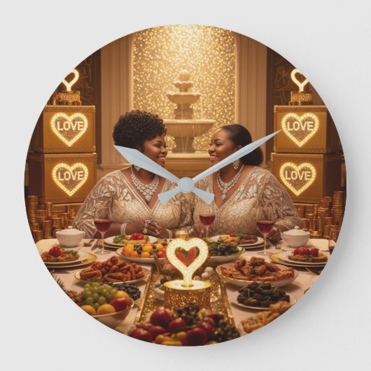 ディナーK ラージ壁時計 (正面)