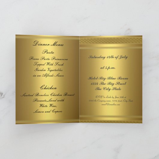 ディナ企業のーパーティーロゴの追加 招待状 (内部)