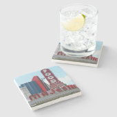 ディナ威厳のあるーアトランタ威厳のある,ディナー威厳のある, ストーンコースター (横)