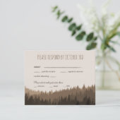 ディナ素朴ー付きウェディングRSVP、人数の出席 出欠カード (スタンド正面)