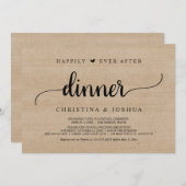ディナ素朴ー結婚の後ずっと幸せに駆け落ち 招待状 (正面/裏面)