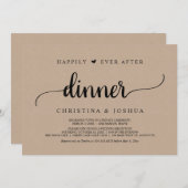 ディナ素朴ー結婚の後ずっと幸せに駆け落ち 招待状 (正面/裏面)